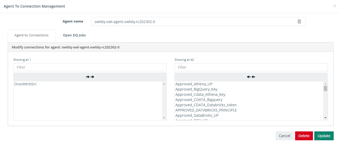 Agent to Connection Management example